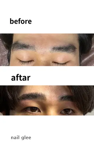 メンズ アイブロウ RISA nail gleeのネイルデザイン