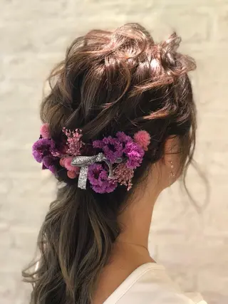 セミロング ヘアアレンジ 吉祥寺 似合 わせcut/kanaのヘアスタイル