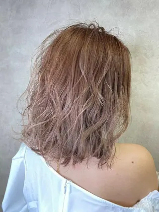 ミディアム カラー RIENS♡xrea 山本優舞のヘアスタイル