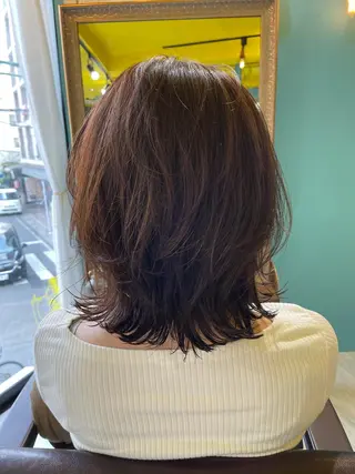 ミディアム Share Salon Reco【GARDEN】所属・末石 智のヘアスタイル