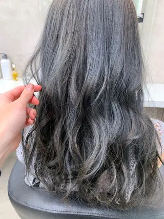 ミディアム カラー 柔らかbeige モトキのヘアスタイル