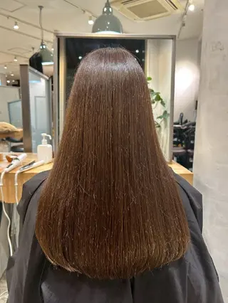 カラー 縮毛矯正💕艶カラー 金川萌萌のヘアスタイル