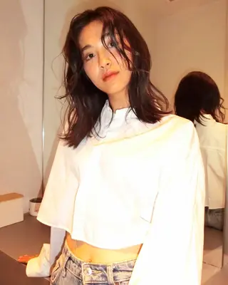 セミロング カラー ヘアアレンジ luxe所属・luxe表参道 Aoiのヘアスタイル