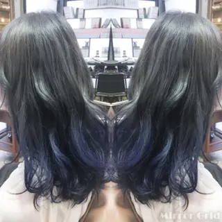 セミロング カラー 北條 優輝のヘアスタイル