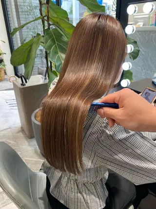 ロング ムトウセイマ/艶髪 /艶ケアWブリーチのヘアスタイル