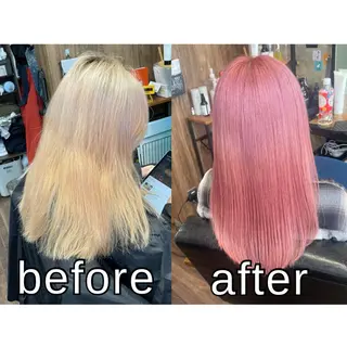 セミロング カラー Lull (シェアサロンReco VIProom)所属・Lull1人美容室 バレイヤージュのヘアスタイル