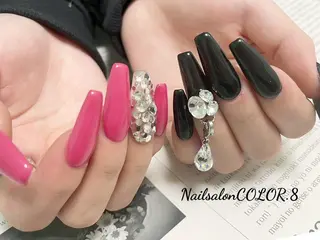 ロング ネイル ネイルサロンカラーエイト所属・color.8 AYAのネイルデザイン
