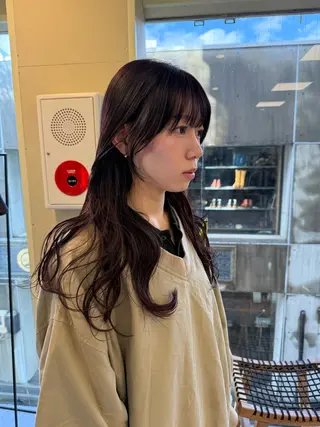 ロング カラー 伶風/ボブ/ ヘーゼルベージュのヘアスタイル