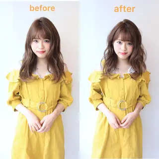 セミロング 河野 薫のヘアスタイル