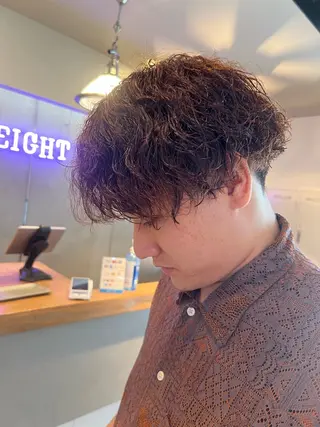 パーマ メンズ 赤み消しカラー✳️ 井上明日翔💫のヘアスタイル