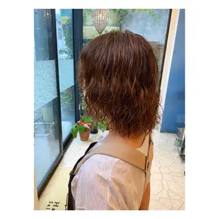 ミディアム パーマ 菊池大一 溝の口パーマのヘアスタイル