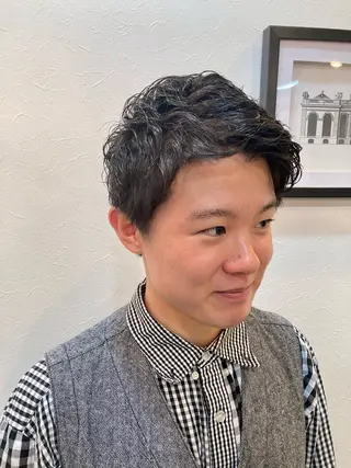 パーマ メンズ 松岡 知のヘアスタイル