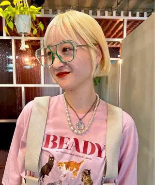 ショート ブリーチ/ハイトーン 心斎橋/honokaのヘアスタイル