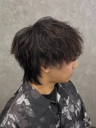 ミディアム パーマ メンズ メンズウルフ特化🐺 🔥長山耕大🔥のヘアスタイル