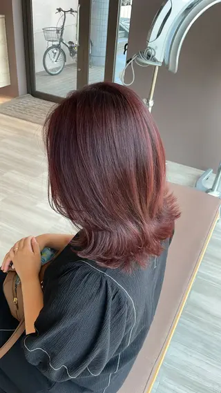 ミディアム カラー 岐阜/各務原 スタイリスト🎀のヘアスタイル