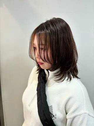 ミディアム 札幌パーマ 髪質改善/後藤海音のヘアスタイル