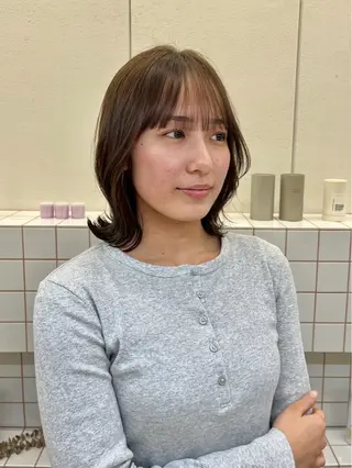 ミディアム カラー 💐花屋併設💐 宮園 雛羽のヘアスタイル
