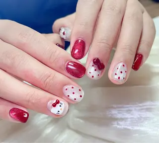 ネイル candy nail 韓国風ワンホンネイルのネイルデザイン
