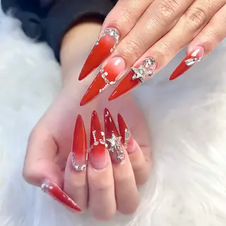 ネイル 🎀erika 長さだし💗モチ最高のネイルデザイン