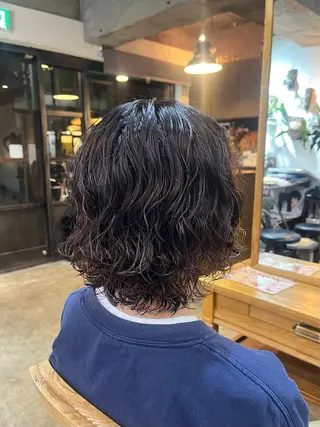 ショート パーマ 松原 樹里のヘアスタイル