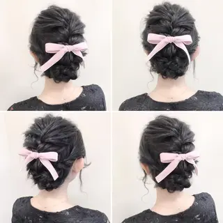 セミロング ヘアアレンジ 沢田 瞳のヘアスタイル