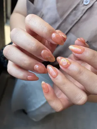 ロング カラー ヘアアレンジ キッズ ネイル マツエク・マツパ 福田 加奈のネイルデザイン