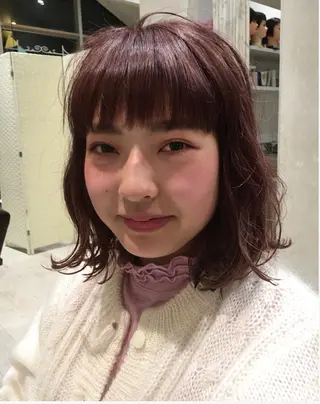 ミディアム カラー nakahara madokaのヘアスタイル