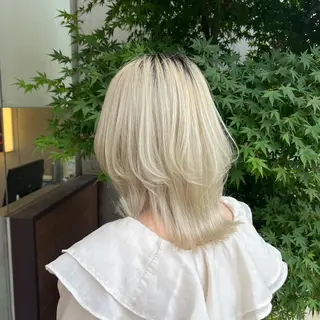 ミディアム 遠藤 朱郁のヘアスタイル