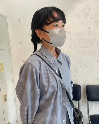 ロング カラー パーマ ヘアアレンジ satsuki 暖色・ブラウンカラーのヘアスタイル