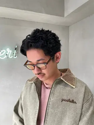 ショート パーマ メンズ Ameri 新宿所属・新宿/透明感カラー/ 髪質改善/桜良のヘアスタイル