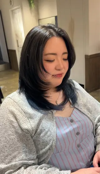 ミディアム カラー アレンジ/新宿 透明感カラー/ヤノのヘアスタイル