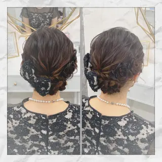 セミロング ヘアアレンジ ヘアセット/着付け 𓇼 松本 夏美𓇼のヘアスタイル