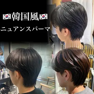 ショート パーマ メンズ 韓国ヘア/ニュアンス パーマ　kaitoのヘアスタイル