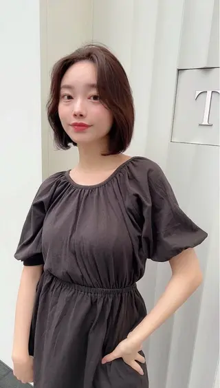 ショート カラー ボブ/レイヤー /植原健太のヘアスタイル