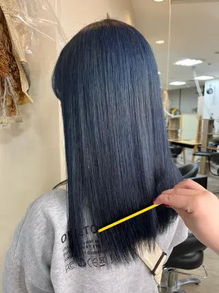 セミロング カラー 似合わせ/美髪カラー /カンナのヘアスタイル