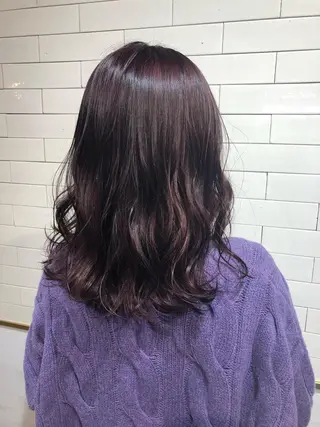 セミロング カラー 🤍髪質改善➕透明感 カラー🤍川上葵のヘアスタイル