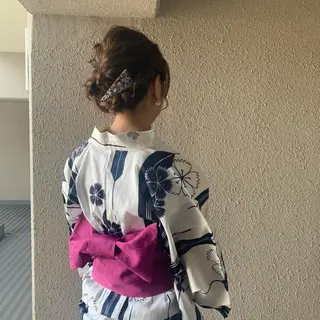 セミロング ヘアアレンジ chouette/ 根本優希のヘアスタイル