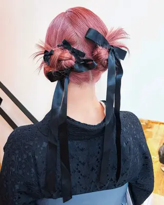 ロング カラー ヘアアレンジ hemm,hemm.所属・似合わせヘア 💐たかさきかなこのヘアスタイル