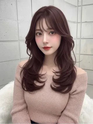 ロング ﾊﾙｶ🌷顔周り /レイヤーカットのヘアスタイル