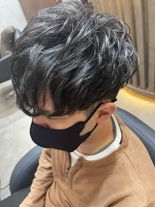 ショート パーマ メンズ ダブルカラー /まつ毛パーマ🎀のヘアスタイル