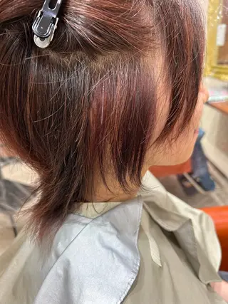 ミディアム カラー 白幡 彩香のヘアスタイル