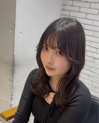ミディアム 💎レイヤー×顔周り カット💎杉原のヘアスタイル