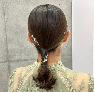 ミディアム ヘアアレンジ GrandStory SHIBUYA所属・卒業式お呼ばれ🕊️ ヘアセット✴︎ミキのヘアスタイル