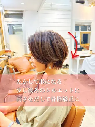 ショート newline銀座所属・👑銀座ショート/ 絶壁補正/金子涼👑のヘアスタイル