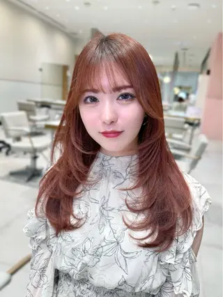 ロング カラー 韓国ヘア/レイヤー/ 顔まわり/りょーとのヘアスタイル