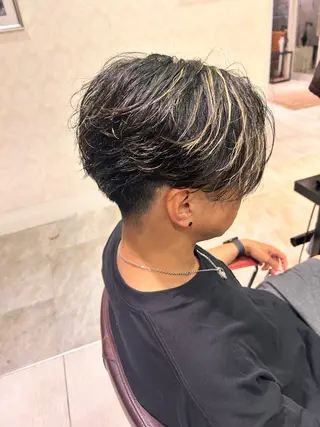 ショート パーマ メンズ EARTH大宮宮原店所属・ri kuのヘアスタイル