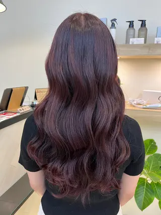 ロング カラー 暖色カラー🍒スパ/ canna‎🤍のヘアスタイル