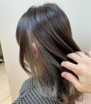 セミロング カラー 淡路上新庄/髪質改善 .艶カラー/野口春貴のヘアスタイル