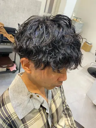 ミディアム パーマ メンズ Dxxxx III所属・女性目線の大人 メンズ*Ayakaのヘアスタイル