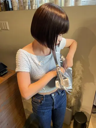 ミディアム fubuki🪷 似合わせカットカラーのヘアスタイル